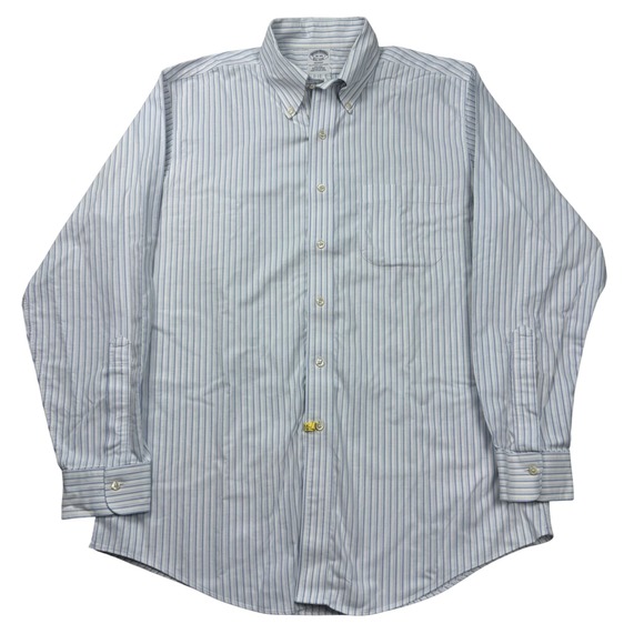 Brooks Brothers Other - Brooks Brothers Regent Non-Iron Shirt 16-34 Blue White Stripe Supima Cotton
